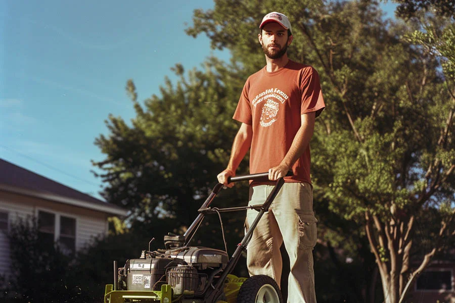 lawn mowing machine