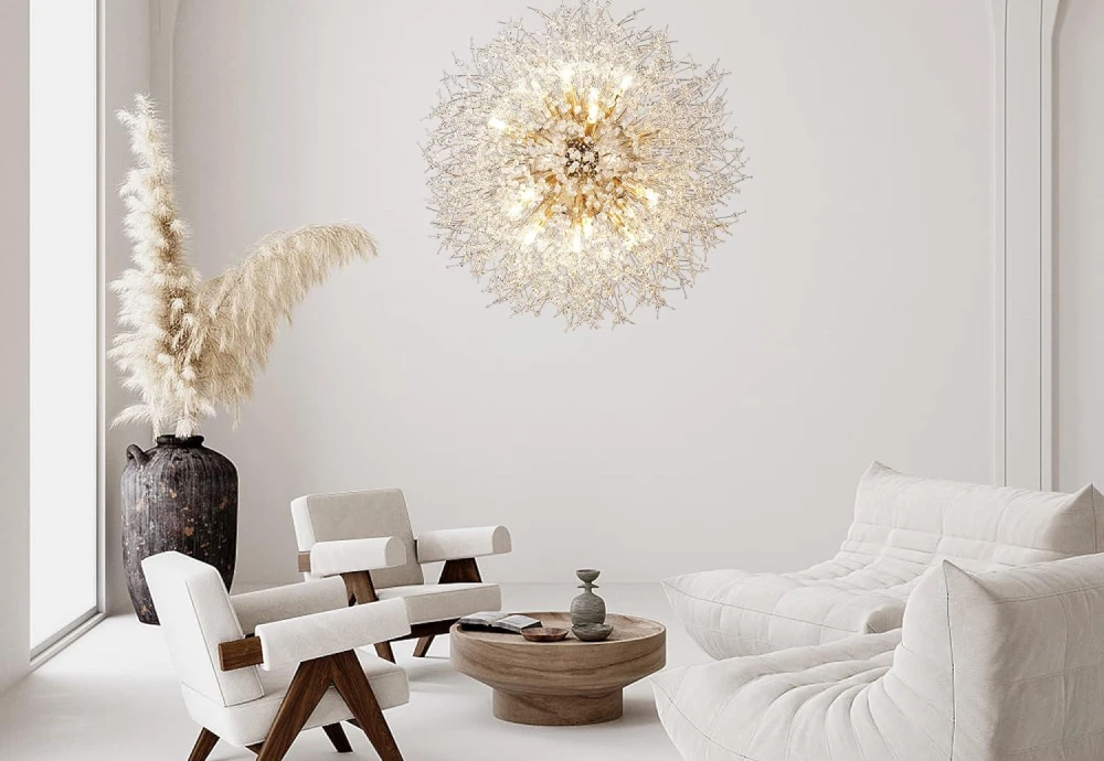 crystal globe chandelier